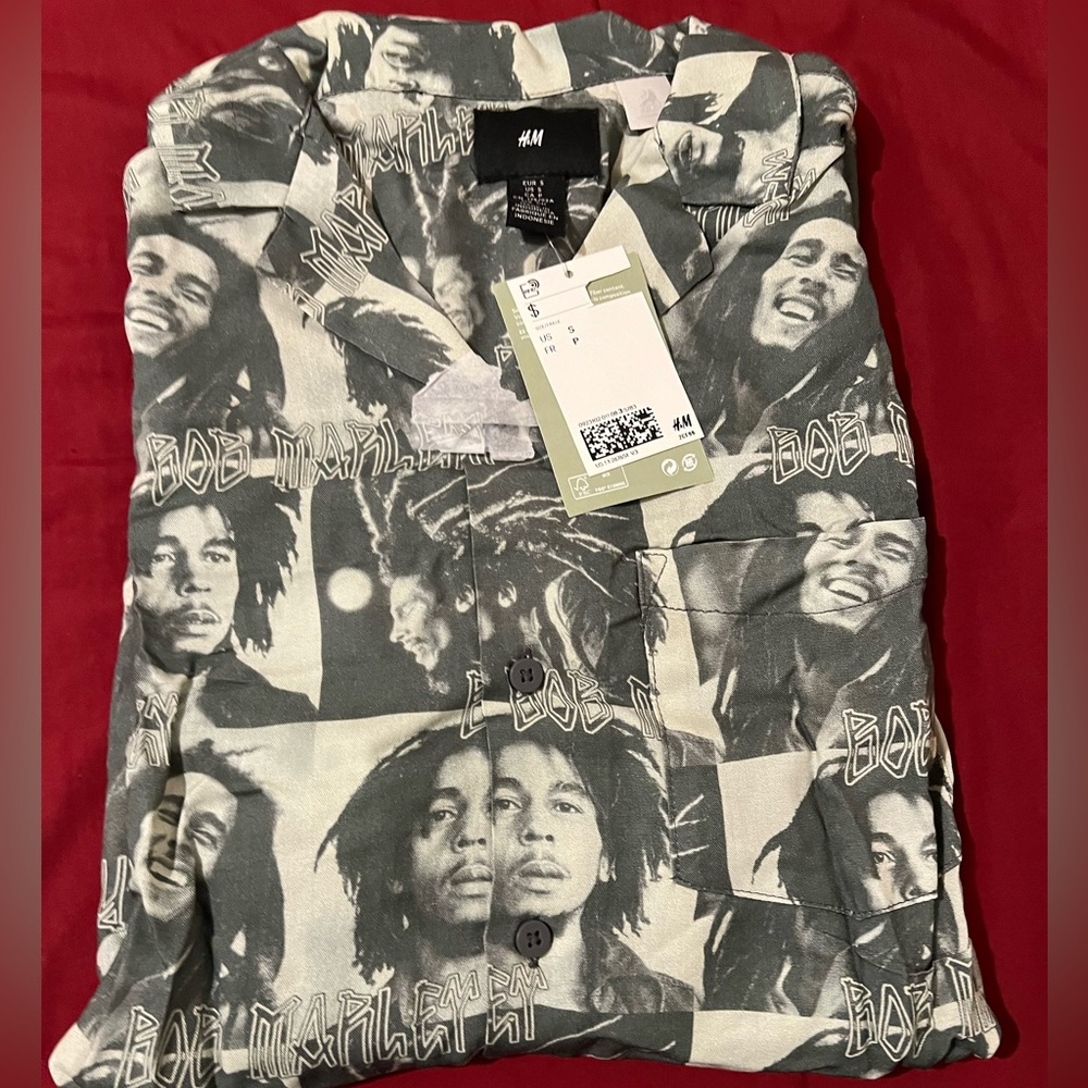 BOB MARLEY Button Down short sleeve shirt NWT NEW - Picture 11 of 11